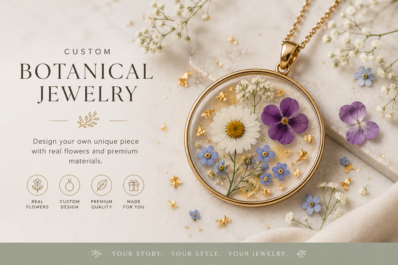 Custom Botanical Jewelry