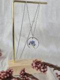 Real Forget-Me-Not Resin Neclace