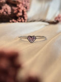 Purple Gypsophila Heart Ring