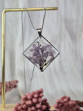 Real Lilac Resin Pendant