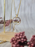 Real Verbena Resin Pendant